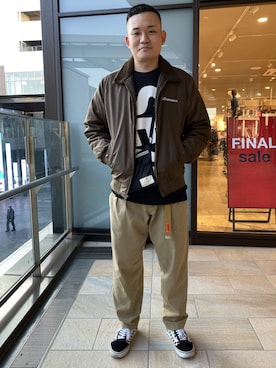 「stance socks」｜「アイテム（ジャケット/アウター）」を使った、Kazukiさん（メンズ・175cm）の冬コーディネート