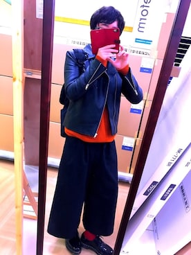 「マーチン」｜「アイテム（ライダースジャケット）」を使った、ユート/yutoさん（メンズ・167cm）の春コーディネート