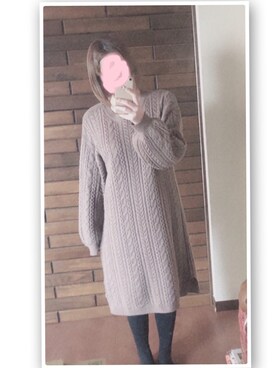 「179/WG（イチナナキュウダブルジー）のアイテム（ワンピース/ドレス）」を使った、ぽむさん（レディース・154cm）の冬コーディネート