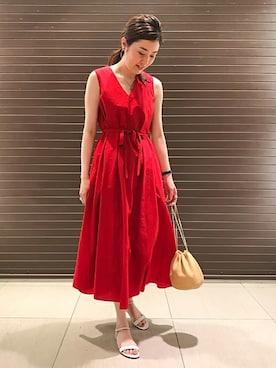 「gianvitorossi」｜安藤 友美さん（レディース・168cm）の夏コーディネート