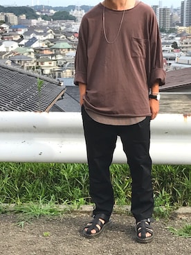 「ONES STROKE（ワンズストローク）のアイテム」を使った、negitonさん（メンズ・164cm）の夏コーディネート