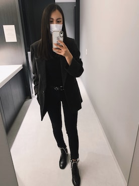 「MOUSSY（マウジー）のアイテム（テーラードジャケット）」を使った、Norikaさん（レディース・160cm）の秋コーディネート