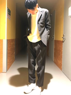「koe（コエ）のアイテム（ジャケット/アウター）」を使った、yktさん（メンズ・178cm）の春コーディネート