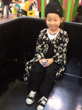 「ガウン」｜「アイテム（オールインワン・サロペット）」を使った、☆s☆e☆r☆a☆さん（キッズ・100cm）の春コーディネート