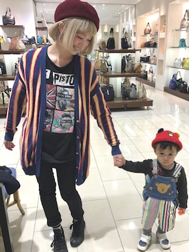 「jouetie（ジュエティ）のアイテム」を使った、るかくんmamさん（キッズ・80cm）の冬コーディネート