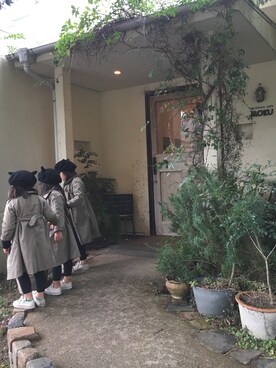 「Right-on（ライトオン）のアイテム（ハンチング/ベレー帽）」を使った、nana.m629さん（キッズ・100cm）の冬コーディネート