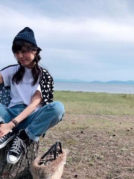 「amber（アンバー）のアイテム」を使った、Mariさん（レディース・160cm）の秋コーディネート