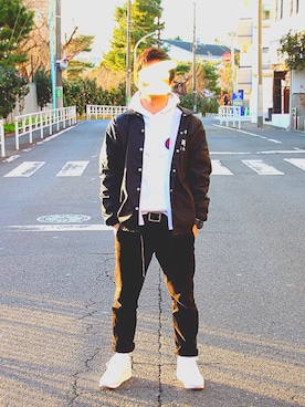 「tiptop（ティップトップ）のアイテム（その他アウター）」を使った、熱田佐武さん（メンズ・170cm）の春コーディネート