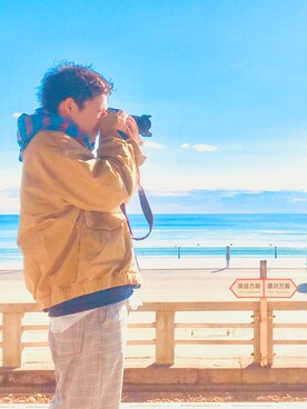 熱田佐武さん（メンズ・170cm）の冬コーディネート