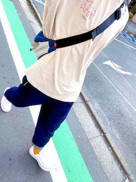 「CHUMS（チャムス）のアイテム（ショルダーバッグ）」を使った、熱田佐武さん（メンズ・170cm）の夏コーディネート