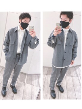 「MARC JACOBS（マークジェイコブス）のアイテム（腕時計）」を使った、熱田佐武さん（メンズ・170cm）の冬コーディネート