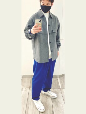 「MARC JACOBS（マークジェイコブス）のアイテム（腕時計）」を使った、熱田佐武さん（メンズ・170cm）の冬コーディネート