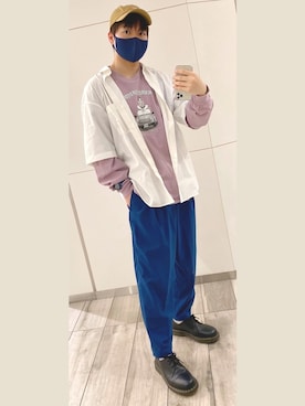 「MARC JACOBS（マークジェイコブス）のアイテム（腕時計）」を使った、熱田佐武さん（メンズ・170cm）の春コーディネート