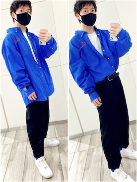 「3色コーデ」｜「アイテム（その他）」を使った、熱田佐武さん（メンズ・170cm）の春コーディネート