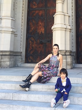 「self-portrait（セルフポートレート）のアイテム（ワンピース/ドレス）」を使った、Maximusさん（キッズ・61cm）の秋コーディネート