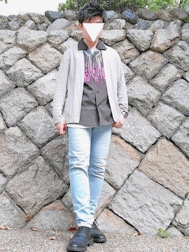 「EVOLUTION（エボリューション）のアイテム（トップス）」を使った、HIBIKIさん（メンズ・164cm）の秋コーディネート