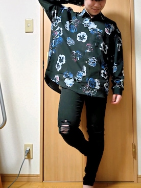 「jiggys shop（ジギーズショップ）のアイテム（チノパンツ）」を使った、HIBIKIさん（メンズ・164cm）の春コーディネート