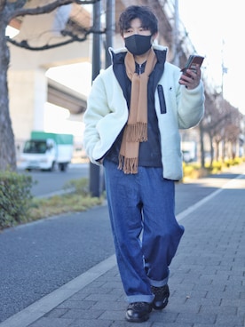 「KANGOL（カンゴール）のアイテム（ブルゾン）」を使った、HIBIKIさん（メンズ・164cm）の冬コーディネート