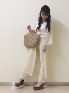 「平成最後のWEARISTAセンバツ」｜「アイテム（サンダル）」を使った、モリアヤさん（レディース・152cm）の春コーディネート