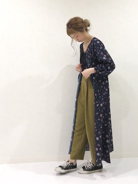 「lily of the valley（リリーオブザバレイ）のアイテム」を使った、ちばのぞみ。さん（レディース・165cm）の春コーディネート