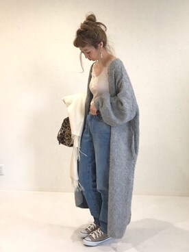 「アイラブCONVERSE」｜「アイテム（キャミソール）」を使った、ちばのぞみ。さん（レディース・165cm）の秋コーディネート