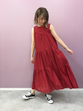 W Dot ダブルドット の コットンボイルティアードワンピース ワンピース Wear