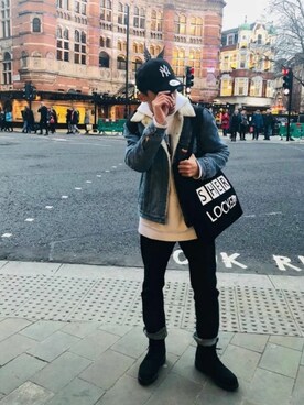 「Levis BLACK（リーバイスブラック）のアイテム」を使った、wenzijijiさん（メンズ・176cm）の春コーディネート