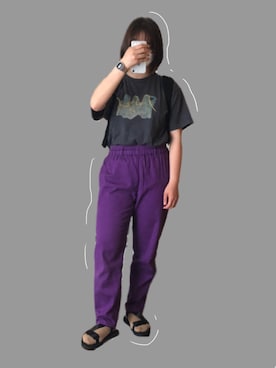 「大学生コーデ」｜「アイテム（腕時計）」を使った、みけさん（レディース・154cm）の春コーディネート