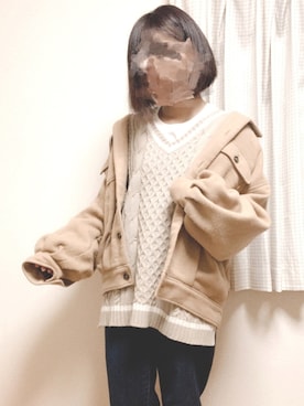 「rps（アールピーエス）のアイテム（ベスト）」を使った、hiiさん（レディース・157cm）の秋コーディネート