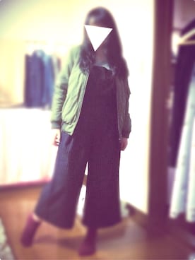 「tiptop（ティップトップ）のアイテム（MA-1）」を使った、Emi Suzuki ✿さん（レディース・155cm）の春コーディネート