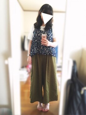 「tiptop」｜「アイテム（アナログ腕時計）」を使った、Emi Suzuki ✿さん（レディース・155cm）の夏コーディネート