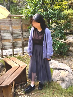 Emi Suzuki ✿さんの「[低身長サイズ有]チュールロングスカート」を使ったコーディネート