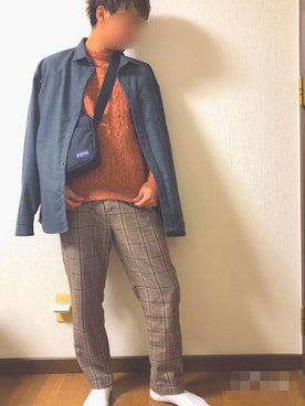 「BACK NUMBER（バックナンバー）のアイテム（ニット/セーター）」を使った、Ritaさん（メンズ・168cm）の冬コーディネート