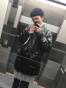「古着好きな人と繋がりたい」｜「アイテム（トレンチコート）」を使った、kingakuさん（メンズ・181cm）の冬コーディネート