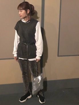「TDL」｜「アイテム（その他）」を使った、Rika Sasakiさん（レディース・162cm）の秋コーディネート