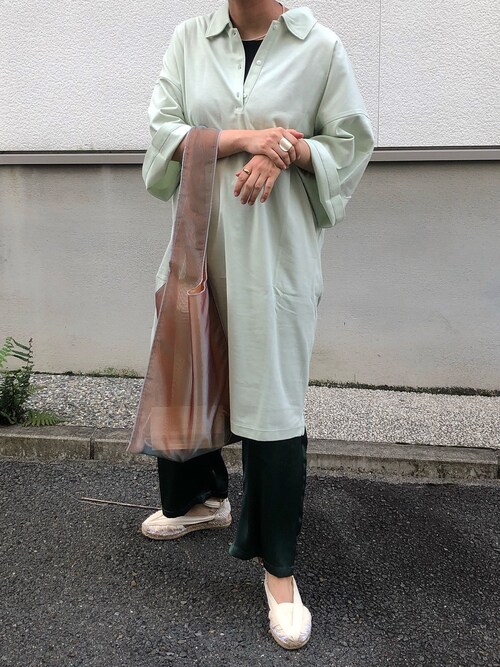 Rika Sasaki ユニクロのワンピース ドレスを使ったコーディネート Wear