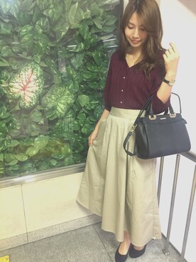 miya_sanさんの「スキスカロングスカート」を使ったコーディネート