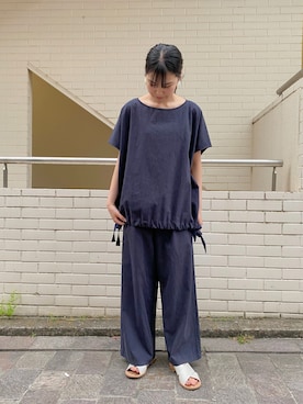 「BEARDSLEY」｜「アイテム（その他シューズ）」を使った、naoさん（レディース・159cm）の春コーディネート