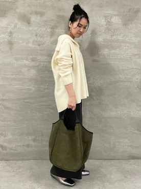 「スクエアトゥ」｜「アイテム（その他シューズ）」を使った、naoさん（レディース・159cm）の秋コーディネート