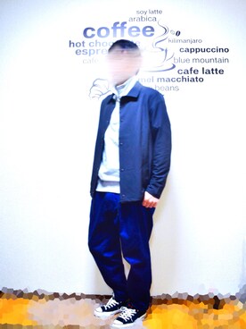 「AZUL（アズール）のアイテム（ブルゾン）」を使った、ナッツさん（メンズ・173cm）の秋コーディネート