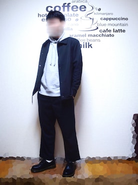 「AZUL（アズール）のアイテム（ブルゾン）」を使った、ナッツさん（メンズ・173cm）の冬コーディネート