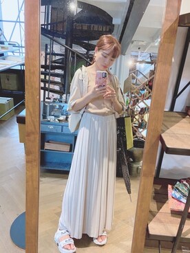 「LOWRYS FARM（ローリーズファーム）のショートＣＰＯシャツ　841006（シャツ/ブラウス）」を使った、I am tutu.!!.さん（レディース・160cm）の夏コーディネート