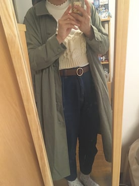 「CONVERSE（コンバース）のconverse（コンバース） ALL STAR OX（オールスターOX）（スニーカー）」を使った、ｅｍａ ¨̮ さん（レディース・160cm）の秋コーディネート