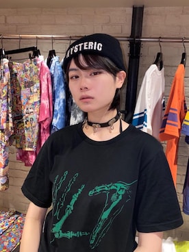 「ロックコーデ」｜「アイテム（ニットキャップ/ビーニー）」を使った、omen6さん（レディース・170cm）の夏コーディネート