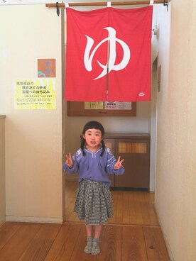 「前髪ぱっつん」｜iro:neさん（キッズ・110cm）の春コーディネート