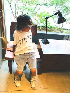 「ARCH & LINE（アーチアンドライン）のアイテム」を使った、youmamaさん（キッズ・110cm）の春コーディネート