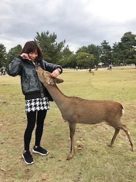 「日常」｜「アイテム（その他アウター）」を使った、Glisten爍爍爍さん（レディース・155cm）の冬コーディネート