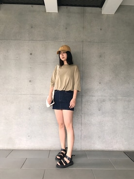 「OPENING CEREMONY（オープニングセレモニー）のアイテム（キャップ）」を使った、YUKICYXさん（レディース・163cm）の秋コーディネート