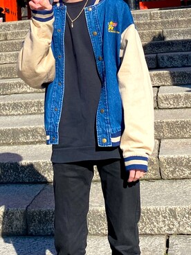 「アイテム（スウェット）」を使った、パンダマンさん（メンズ・170cm・10代）の春コーディネート