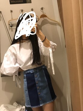 「URBAN RESEARCH（アーバンリサーチ）のアイテム（デニムスカート）」を使った、WelcomeBackk1さん（レディース・164cm）の春コーディネート